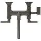 Küchenarmatur in Magnetic Grey mit zwei Hebelgriffen und einem länglichen Auslauf. Ideal Standard-Design für zeitgemäße Waschbeckeninstallationen.